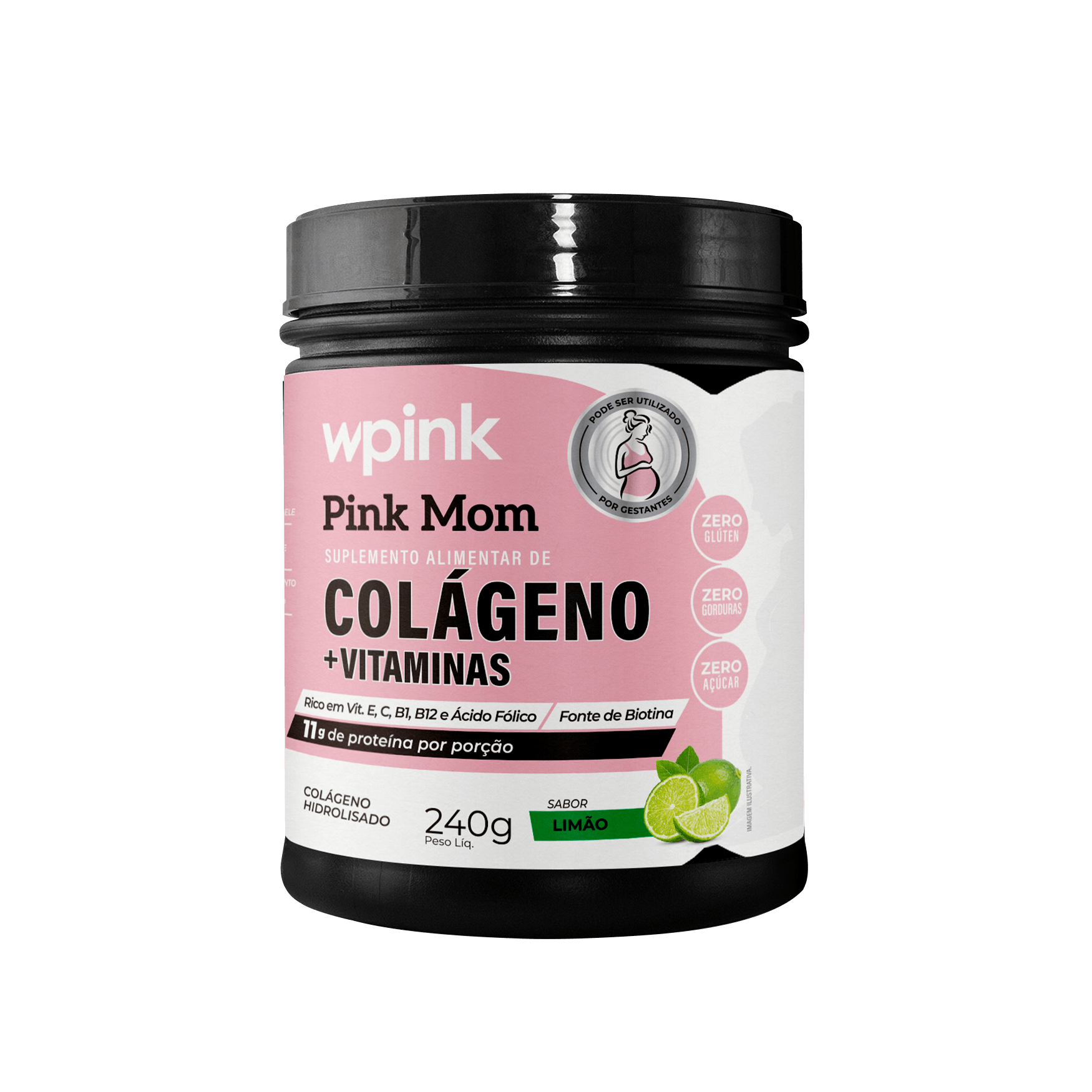 colágeno pink mom de limão - 240g - wp