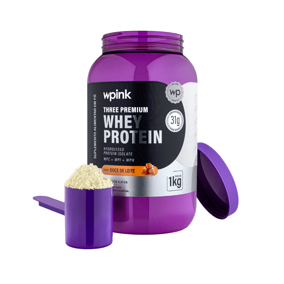 three premium whey protein doce de leite 3w - (1kg) - wp - foto 4
